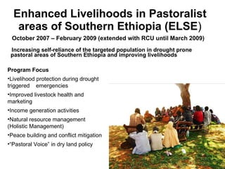 CARE Ethiopia Pastoral Livelihoods Programs in Oromia Region