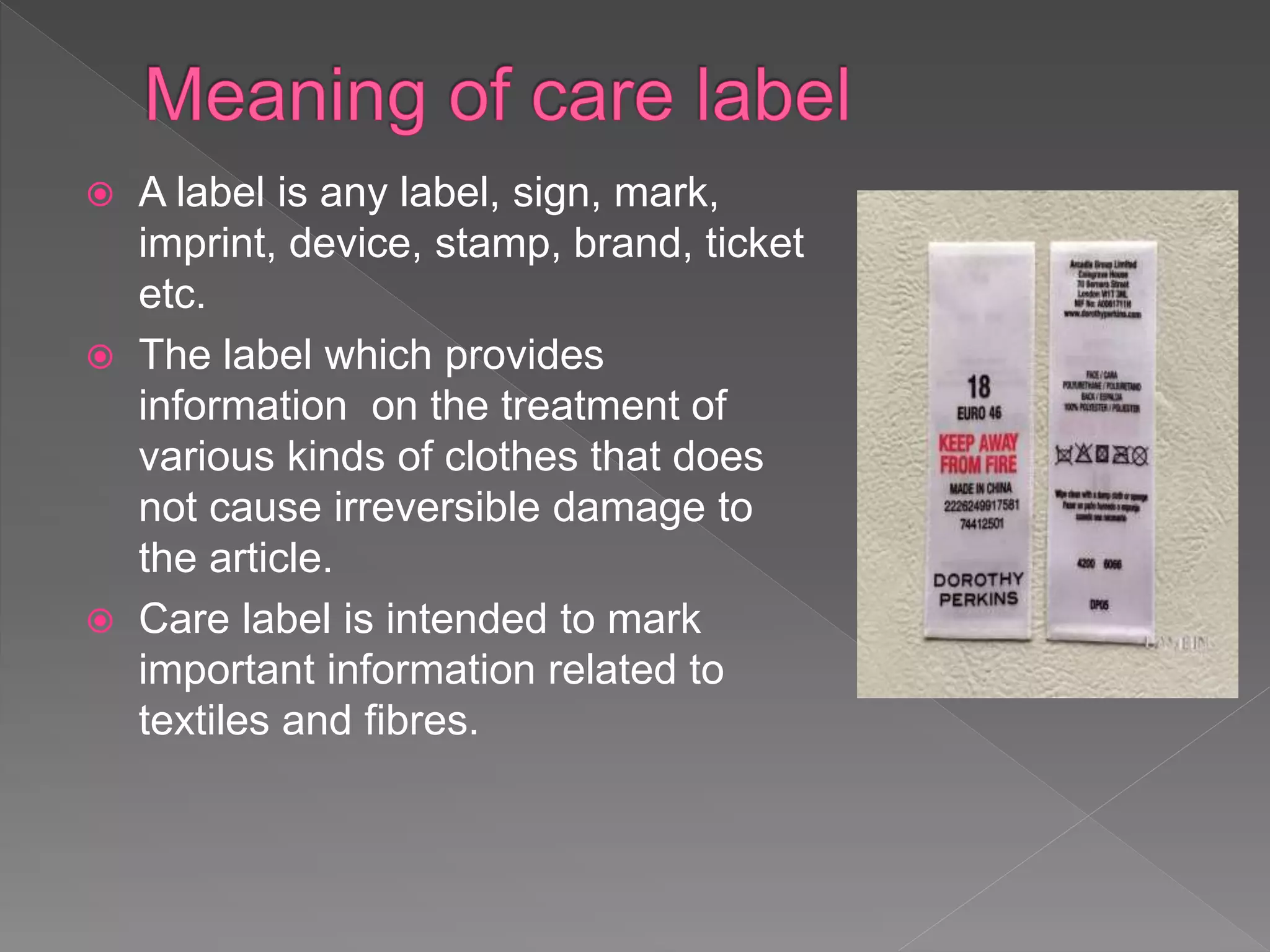 Care labelling | PPTX | Style & Fashion