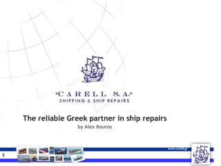 Constantly on the alert for new developments in the Marine sector




                                                                             The reliable Greek partner in ship repairs
                                                                                                     by Alex Kouros



                                                                                                                          www.carell.gr
                                                                    Vapor Emission Control Systems
                                                                    A brief introduction
 