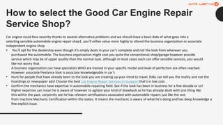 Car engine repair ppt | PPTX