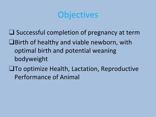 Care and Management of Pregnant Cows and Ewes | PPTX