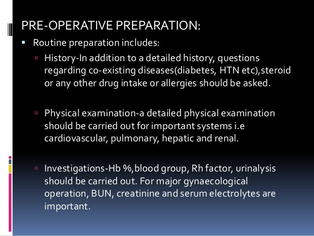 Care of a surgical patient