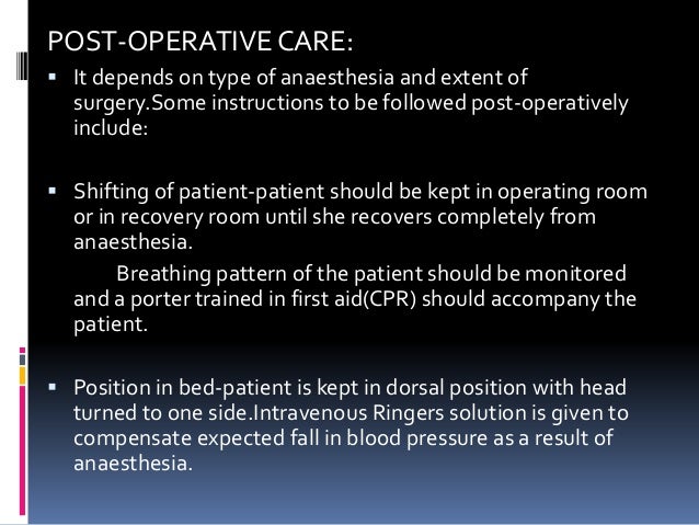 Care Of A Surgical Patient