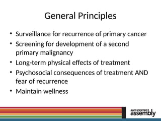 Comprehensive Care and Survivorship Guidelines for Cancer Patients | PPTX