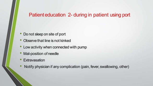 care of chemoport.pptx | Pharmaceutical Drugs | Medical Health