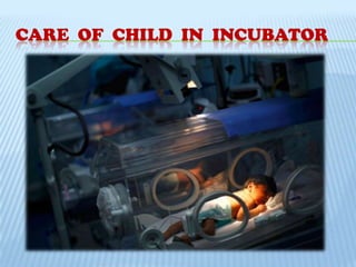 CARE OF CHILD IN INCUBATOR

 