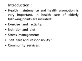 Care of elderly | PPTX