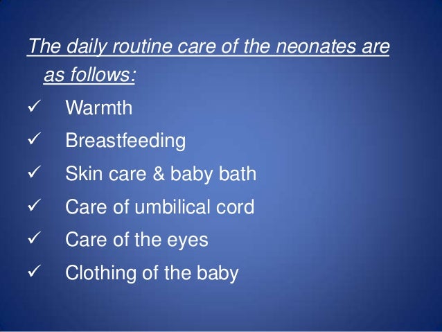 daily baby care
