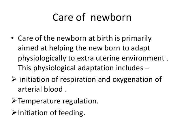 normal newborn care