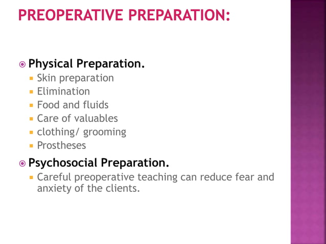 Care of surgical patient