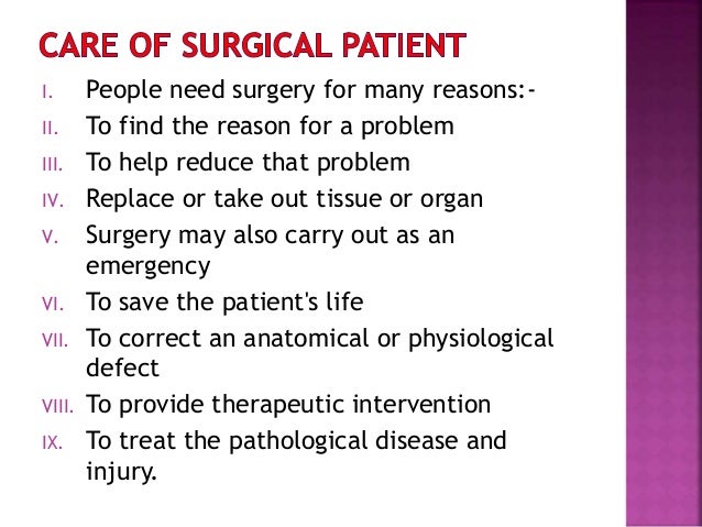 Care Of Surgical Patient