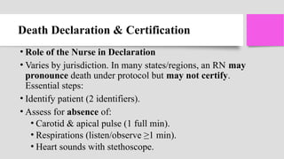 Death Declaration Note Care of Terminally ill, death and dying.pptx