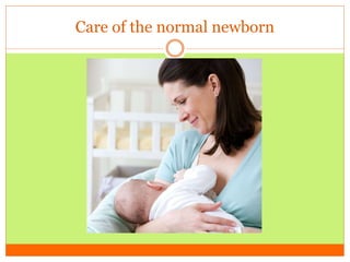 Care of the normal newborn
 