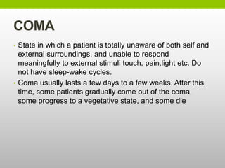 Care of unconscious patient | PPTX