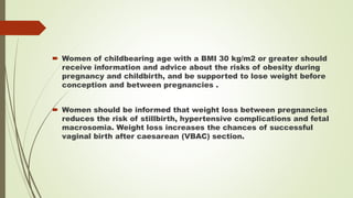 Care of women with obesity in pregnancy | PPTX
