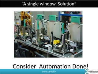 www.careol.in
“A single window Solution”
Consider Automation Done!
 