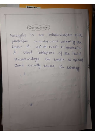 Meningitis  care plan/case study Meningitis