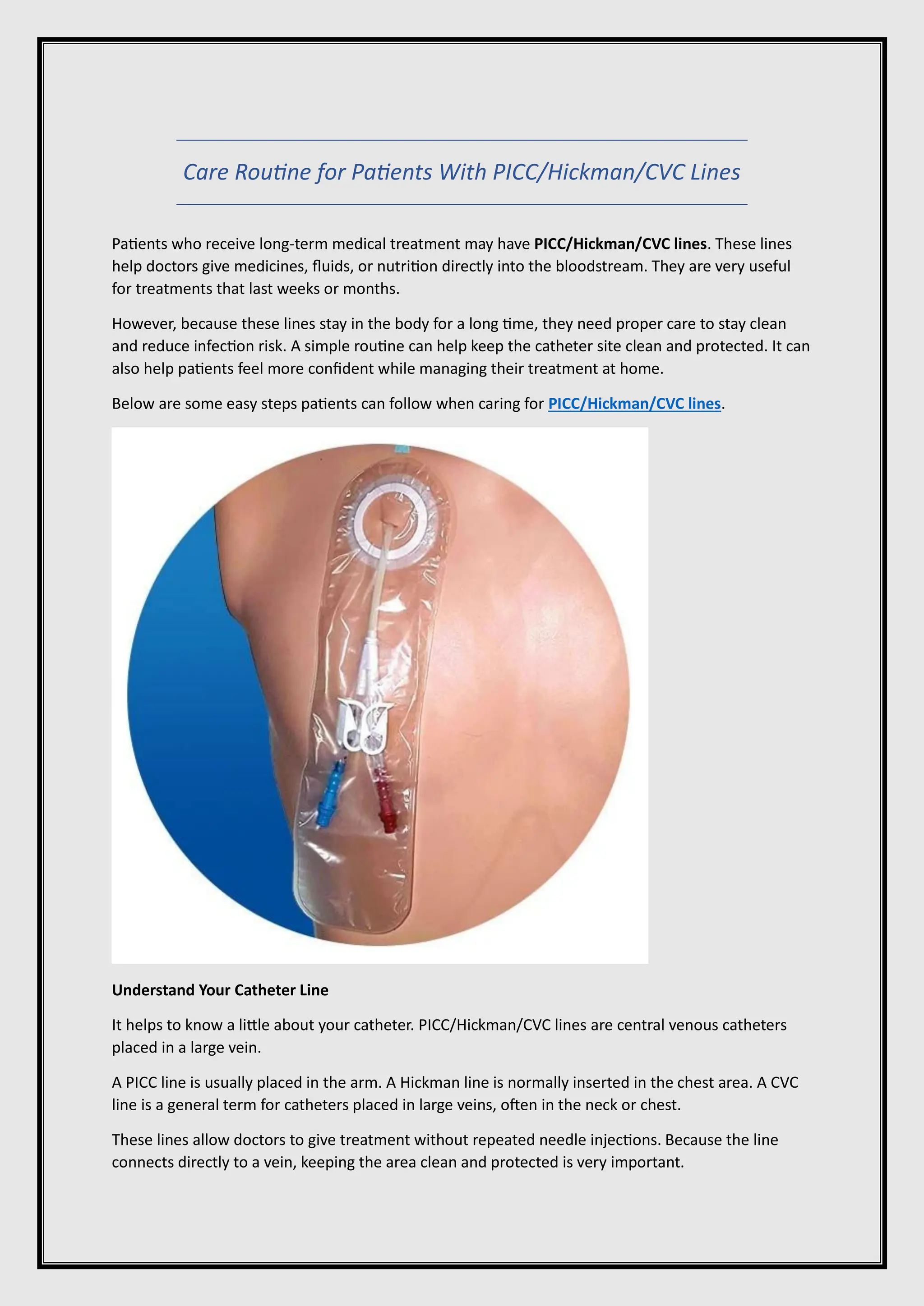 hickman line dressing Your Child's Central Venous Catheter: Dressing Change