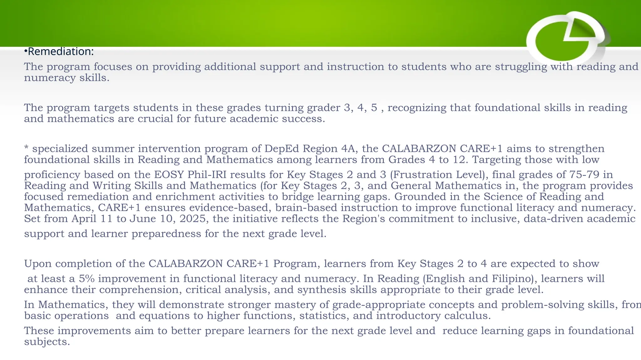 Cares + 1.pptx for remediation program and math | PPTX