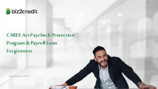 Copyright 2019 Biz2Credit, Confidential
Copyright 2019 Biz2Credit, Confidential
CARES Act Paycheck Protection
Program & Payroll Loan
Forgiveness
 