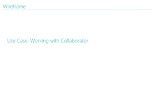 Use Case: Working with Collaborator
Wireframe
 