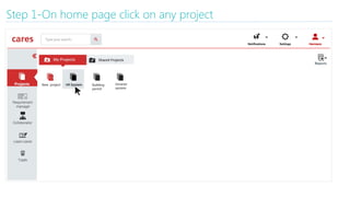 Step 1-On home page click on any project
 