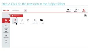 Step 2-Click on the new icon in the project folder
 