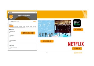 5
訂閱服務
線上演唱會
外送服務
喜憨兒線上訂餐
 