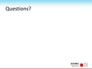 Questions?
 