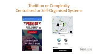 Tradition or Complexity
Centralised or Self-Organised Systems
 
