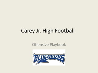 Carey Jr. High Football
Offensive Playbook
 
