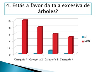10
8
6

SÍ
NON

4
2
0
Categoría 1 Categoría 2 Categoría 3 Categoría 4

 
