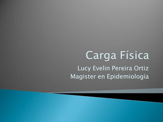 Lucy Evelin Pereira Ortiz
Magister en Epidemiología
 