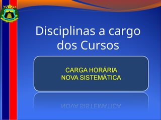 Disciplinas a cargo
dos Cursos
 