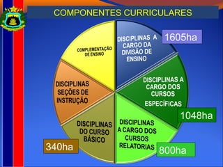 COMPONENTES CURRICULARES
800ha
1605ha
340ha
1048ha
 