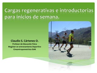 Claudio S. Cártenes O.
    Profesor de Educación Física
Magíster en entrenamiento Deportivo
     Cineantropometrista ISAK
 