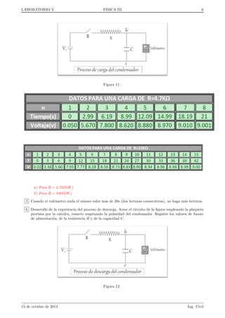 gura 2 se indican los nudos (A y B) y las intensidades (I1, I2, e I3) que consideraremos en el circuito 
para aplicar las leyes de Kirchho sobre las mallas. RV = (11; 10  0; 02)M
 es la resistencia interna del 
15 de octubre de 2014 Ing. Civil 
 
