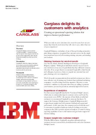 Carglass delights its customers with analytics