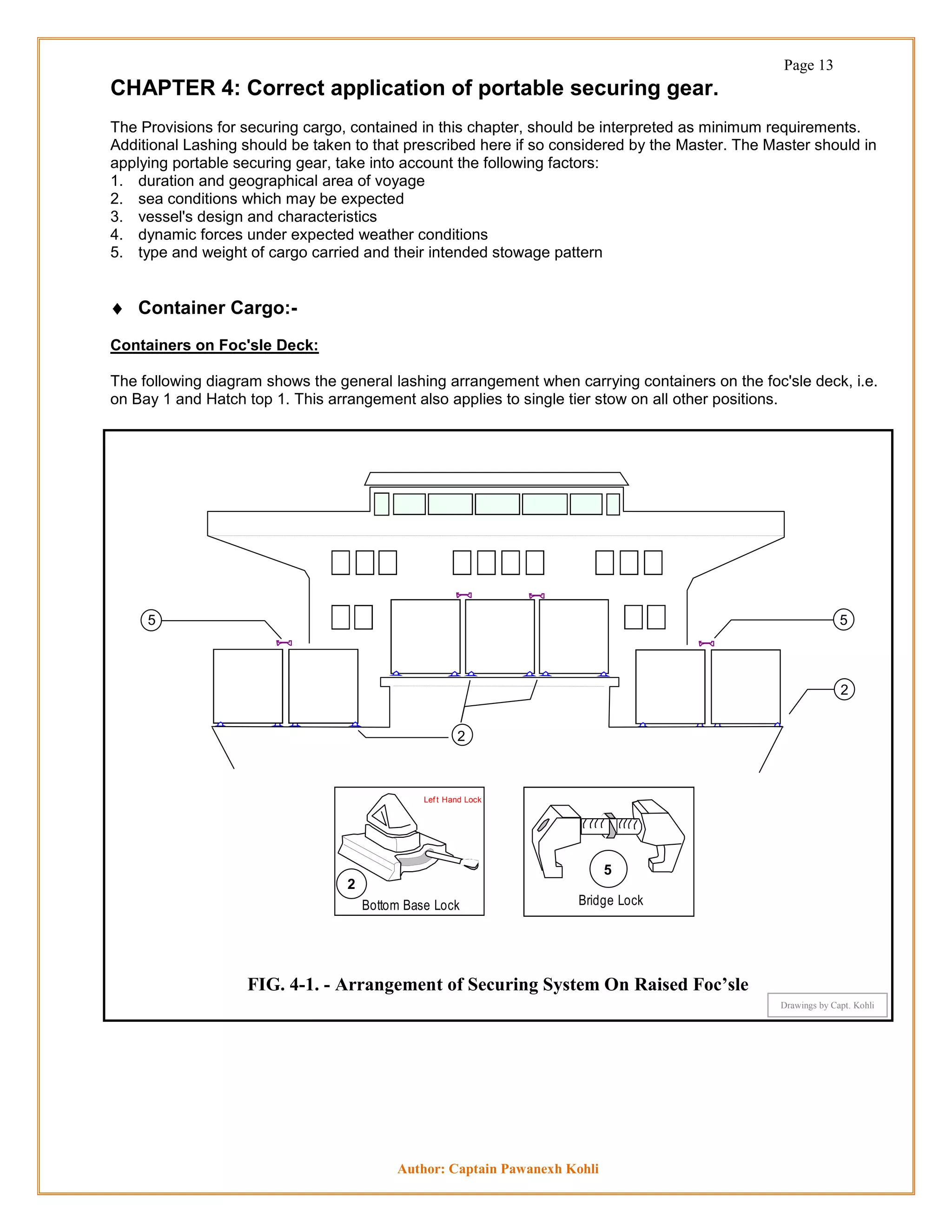 Container Securing System for ships | DOCX