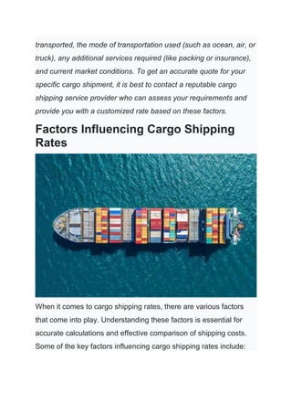 Cargo Shipping Rates Docx 2