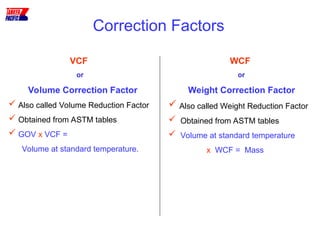 Volume Correction Table Cargo Calculations Presentation for Tankers.ppt
