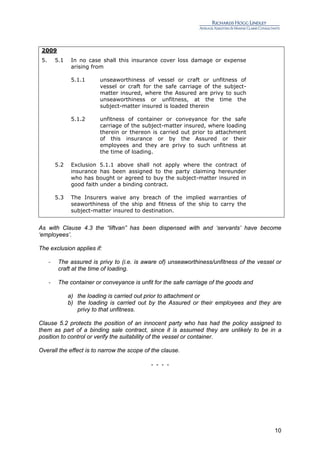 Three Rivers Insurance Clause Cargo clauses09 | PDF