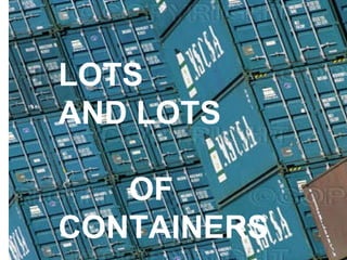 LOTS  AND LOTS  OF CONTAINERS 