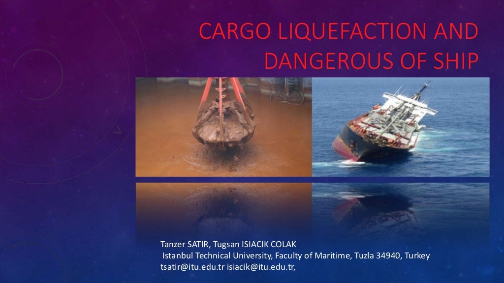 Cargo liquefaction