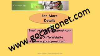 Cargonet freight forwarding software module | PPTX