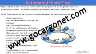 Cargonet freight forwarding software module | PPTX
