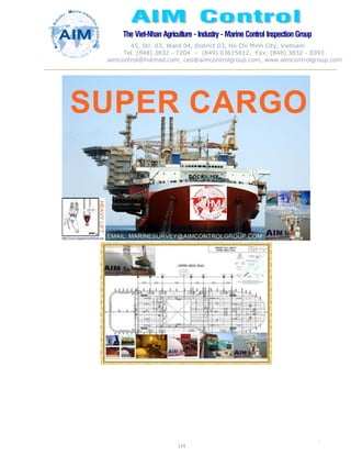 The Viet-Nhan Agriculture - Industry - MarineControl InspectionGroup
45, Str. 03, Ward 04, District 03, Ho Chi Minh City, Vietnam
Tel. (848) 3832 - 7204 – (849) 03615612, Fax: (848) 3832 - 8393
aimcontrol@hotmail.com, ceo@aimcontrolgroup.com, www.aimcontrolgroup.com
114
114
 
