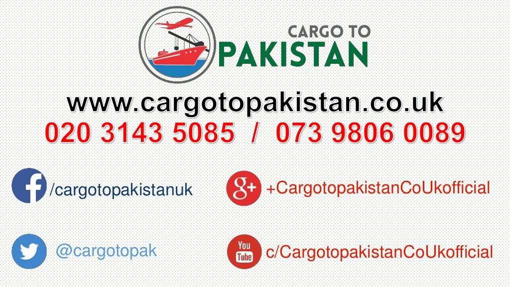 Cargo to Pakistan from UK