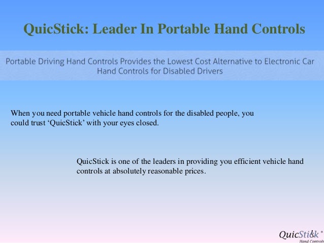 quicstick portable hand controls