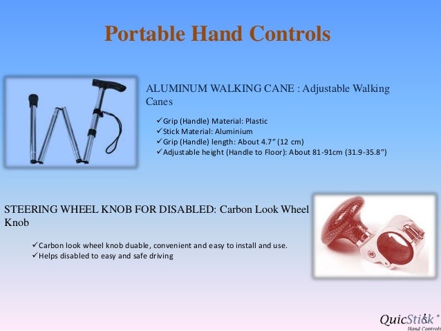 quicstick portable hand controls